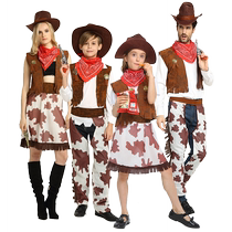 Halloween children Western Jean Ball Clothes Adult Men and Women Western Cowboys Clothes New Clothes