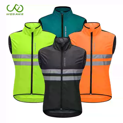 Vosavi spring summer vest men and women Outdoor Sports Night reflective vest mountaineering bike thick sleeveless windbreaker