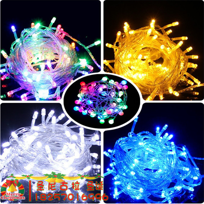 LED Christmas colored lantern meteor shower light lamp string Christmas trees Decorative Lights Wedding Lights full of Star Neon Lights