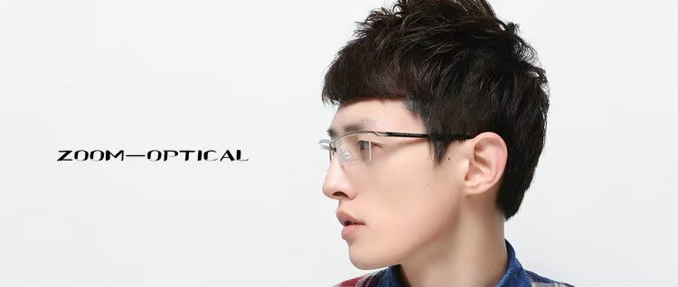 Với kính lông mày dòng thể thao kính khung kính khung cận thị người đàn ông mô hình của phụ nữ tinh khiết hợp kim titan nửa khung mắt khung mat kinh hang hieu