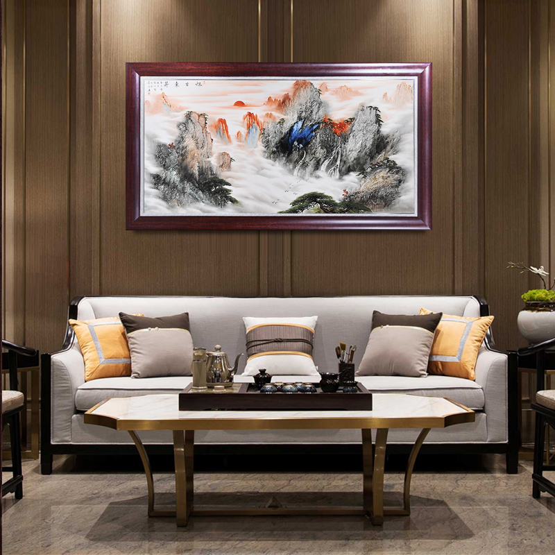 Jingdezhen ceramics porcelain plate painting Chinese sitting room adornment mural teahouse hang a picture to the sitting room porch gifts