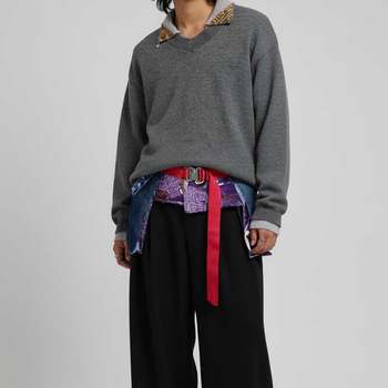 Batik men's sweater knit batik v-neck Batik men's sweater knit batik v-neck