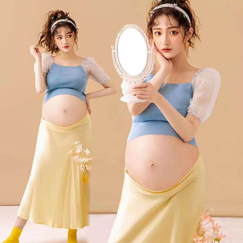 New photo studio pregnant women photo theme clothing Snow White pregnant mother photo suit fashion art photo clothing
