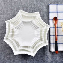 Pure White creative Western plate ceramic pasta plate flat plate steak plate cake snack plate Western tableware