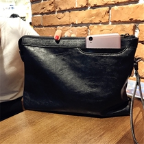 Ruofengchao brand large-capacity bag womens clutch bag fashion casual envelope bag trendy high-end clutch bag soft leather surface