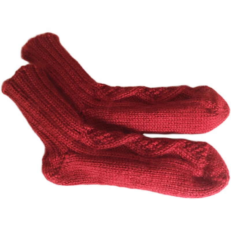 Purely Hand-Knitted Wool Thickened Warm Winter Socks for Men and Women, Cold-Proof Socks, Floor Socks
