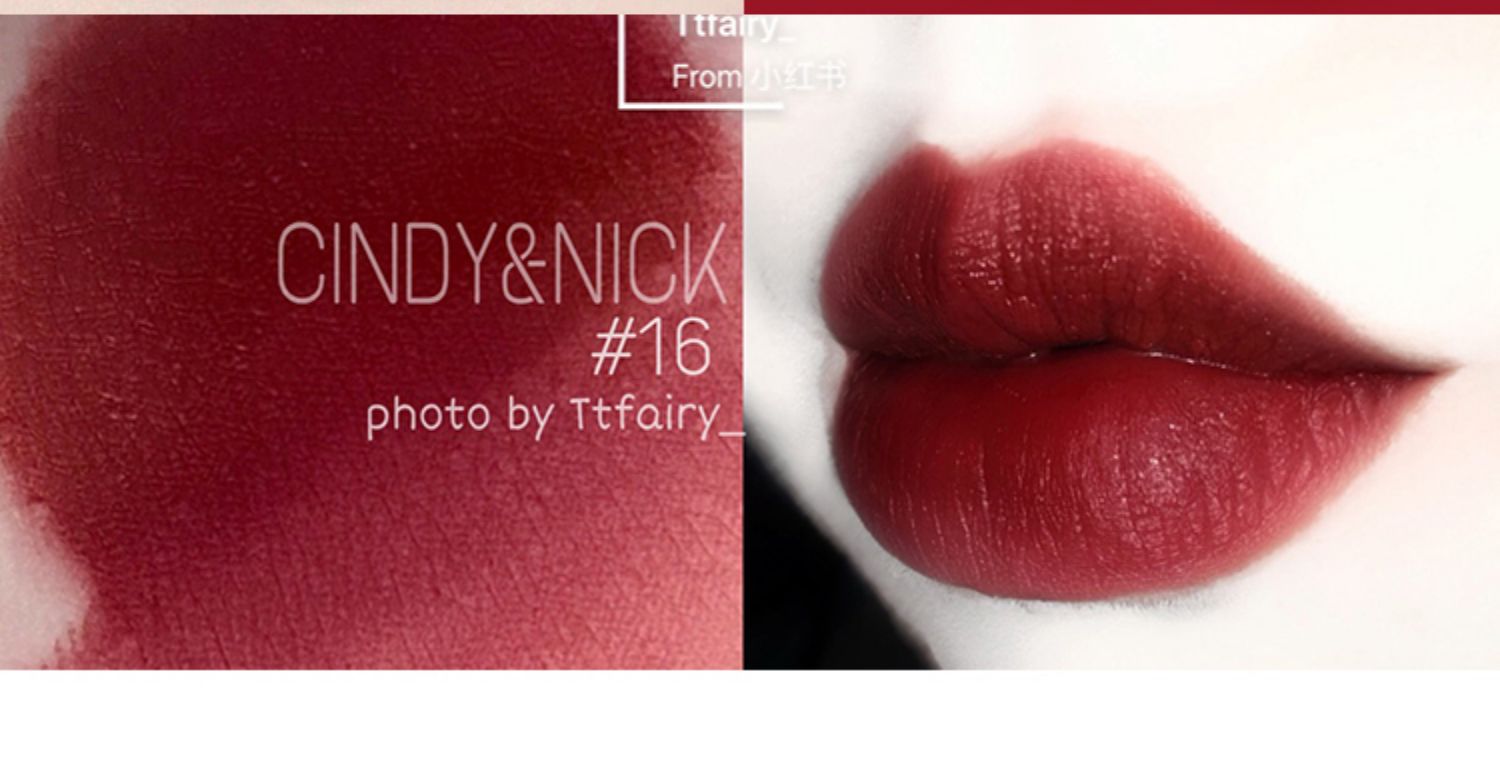 Son môi Cindy Nick nhung mờ Maple đỏ không dễ tẩy màu son cà chua màu cam bẩn - Son môi son black rouge a31