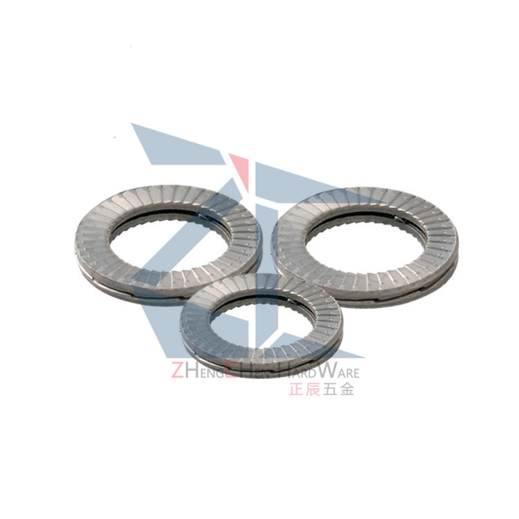 (Quality Assurance) 316 material anti-loose gasket NLDF5 Double laminated self-lock gasket Double-sided anti-slip tooth gasket