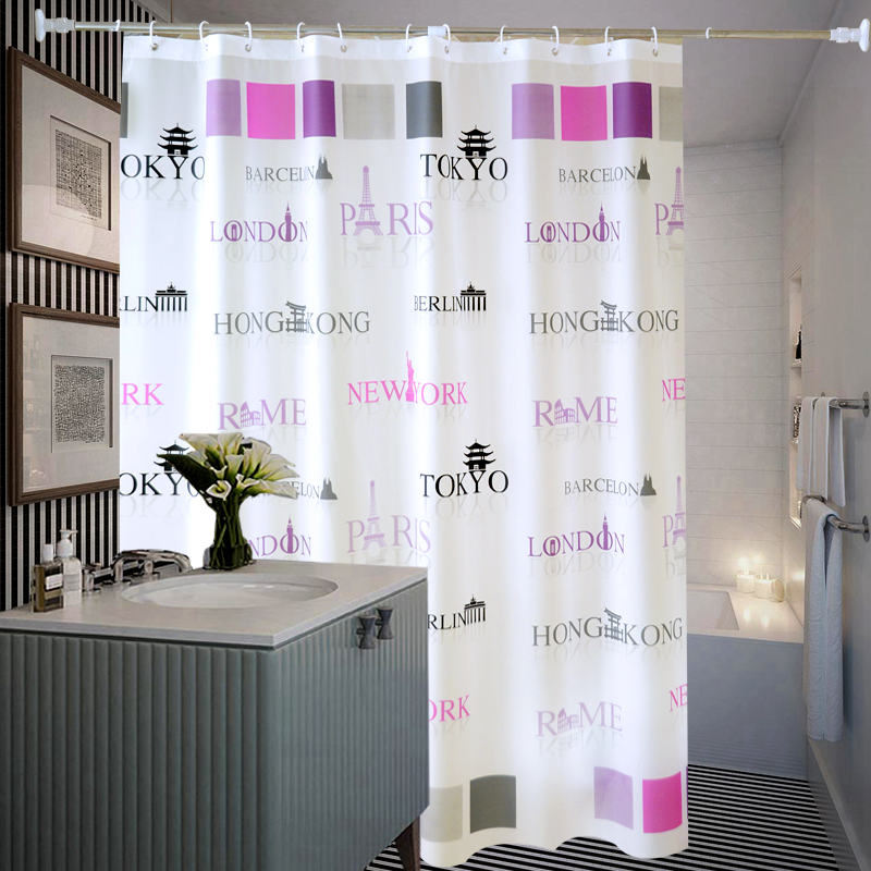 Waterproof thickened bath Bathed Bathroom Hotel Damp-proof partition hanging curtain toilet window curtain pull curtain hanging curtain