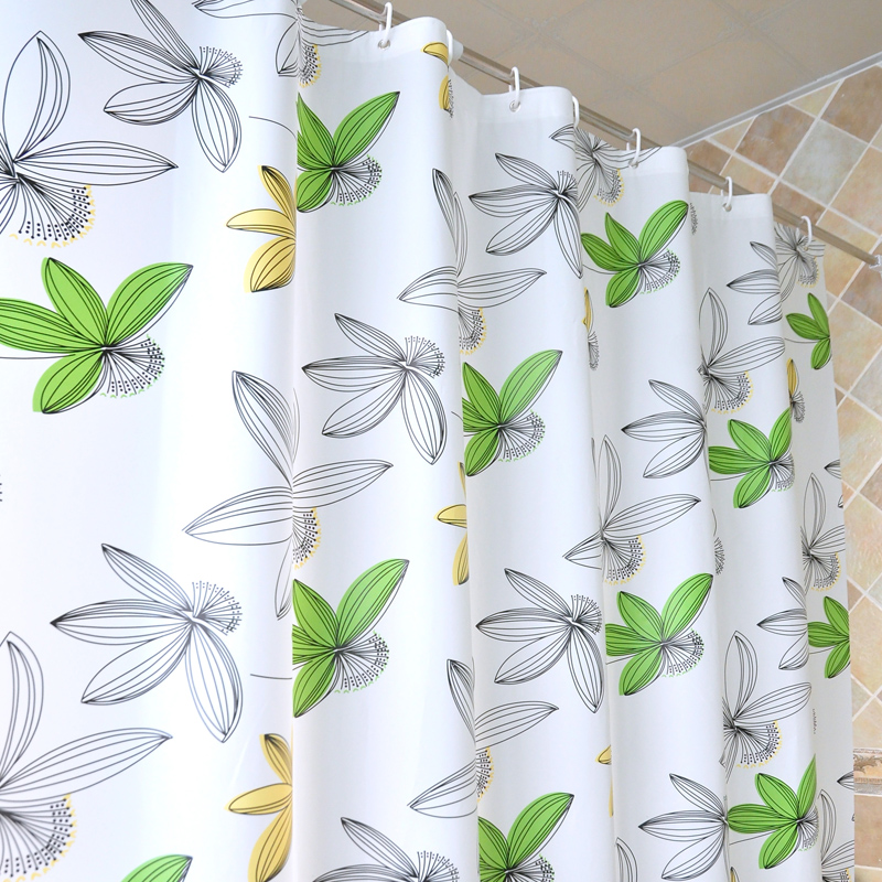 Bathroom waterproof curtain Shower curtain cloth fresh thickened mildew partition shading toilet shower curtain Bath door curtain