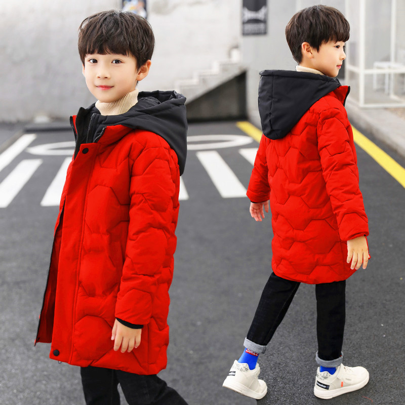 New Year children's clothing winter clothes Boys cotton coat Foreign school children's down cotton clothes 2020 new coat in the big children's red tide