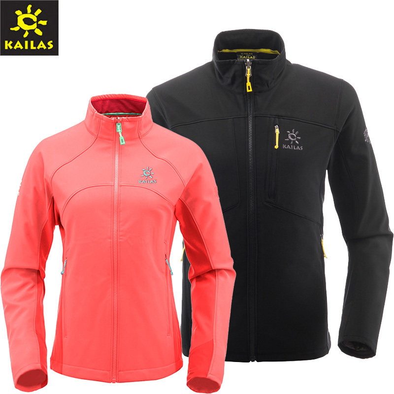 Kaile Stone autumn and winter fleece windbreaker Soft shell jacket royal wind male KG210136 female KG220136