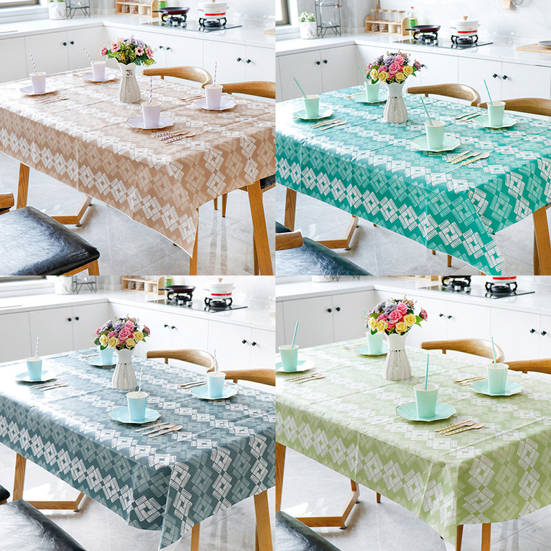 Runlux Table Burqa Thick Paper Table Cloth Waterproof Oil Proof Rectangular Tea Table Cushion Home Nordic Mesh Red Ins