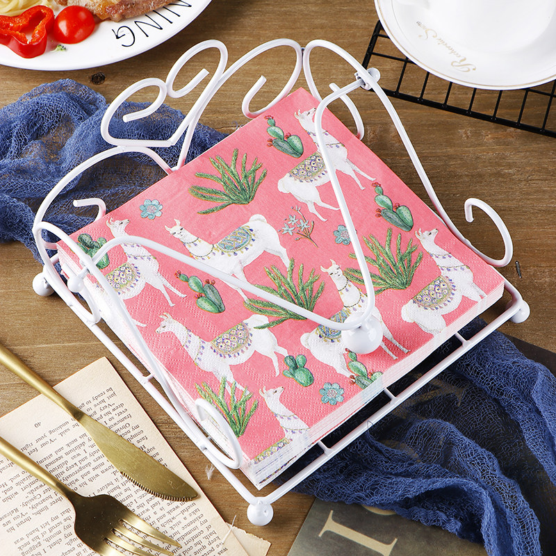 Eurostyle Iron Art Paper Towel Rack Kitchen Dining Room Cafe Containing Layer Rack Dining Towel Rack Retro Paper Towel Rack Creative Home