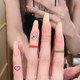 She painted Su Xinhao's same rainbow smile color Hyuna tattoo sticker cartoon small pattern waterproof female long-lasting