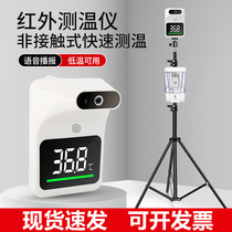 Infrared thermometer remote automatic voice sowing alarm electronic thermometer mall door outdoor all-in-one machine