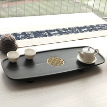 Stone tea tray home natural whole single layer stone size Tea Table Office mini Japanese tea set drain tray