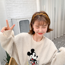 Every color is like a corrugated hair hoop female face wash Korean Net red hair accessories go out headband cute