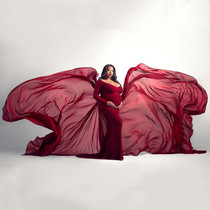 New products Speed sells through European and American pregnant women Photo clothing Snow spinning floating Beatles Decorative Dress Movie houses Photography Long trailing