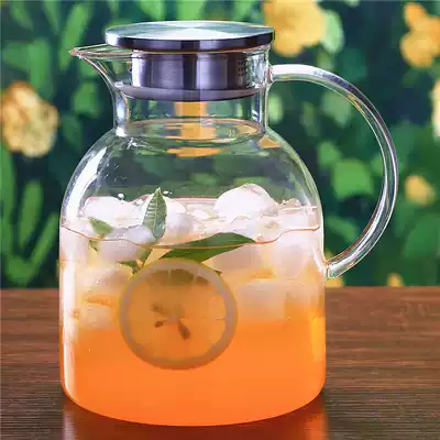 Large capacity heat-resistant thickened explosion-proof cold water glass kettle High temperature resistant household cold water kettle large cold plain water