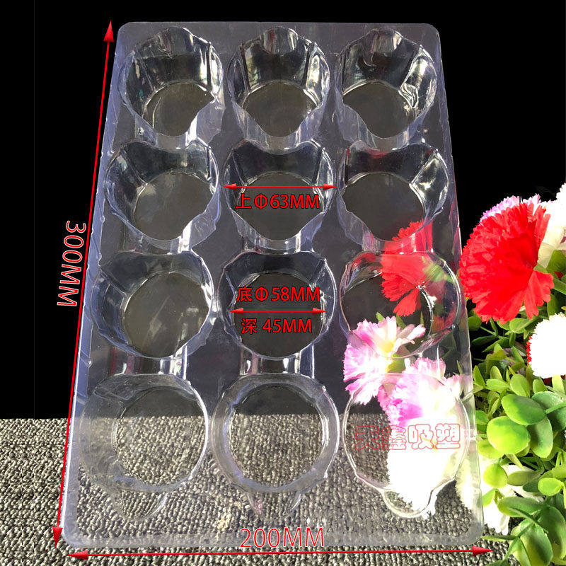 12 grid custom PET transparent box Blister tray tray grid packaging electronic products printed logo recommended