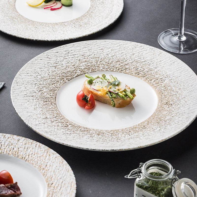 Yihejia Nordic creative sushi plate new western food disc personalized dessert plate commercial sashimi flat plate display plate