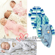 Bao Fei Ying N family baby conjoined long sleeve ha clothes baby cotton large size Spring and Autumn pajamas ha clothes cotton climbing suit