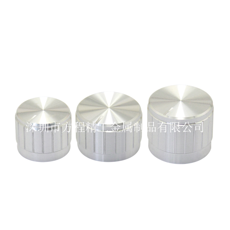 FCJG is a large spot of silver slit cotton aluminum alloy knob CD grain knob potentiometer knob