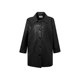 NAZ ຂະ​ຫນາດ​ໃຫຍ່ 2024 ຕົ້ນ​ພາກ​ຮຽນ spring ຕົ້ນ​ໃຫມ່ retro lapel ສູງ​ສຸດ​ສີ​ດໍາ​ເດັກ​ຍິງ jacket ຫນັງ​ເປັນ​ປົກ​ກະ​ຕິ​