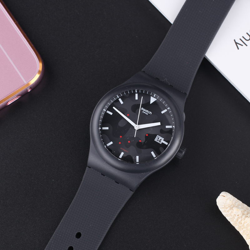 Swatch Watch 51 Mechanical Men's Watch Suta401 Device Mist Cloud Suts401 Sutb400