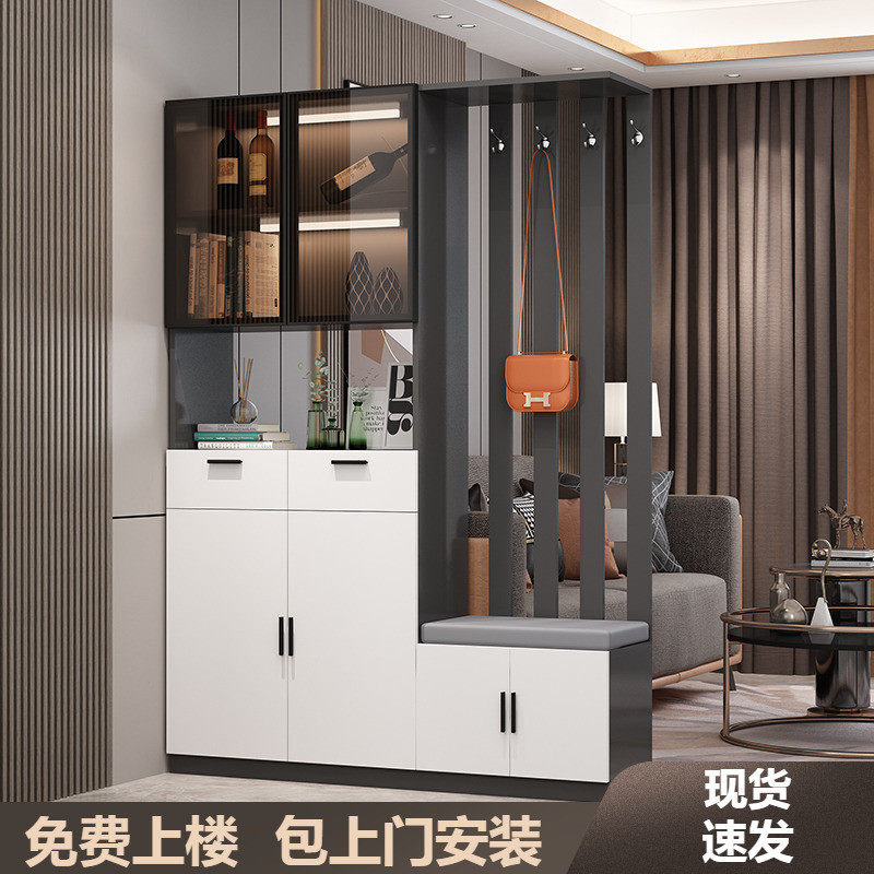 入户门实木鞋柜玄关柜一体,简约现代衣帽架轻奢进门置物架,家居必备?-鞋柜-淘宝好物网