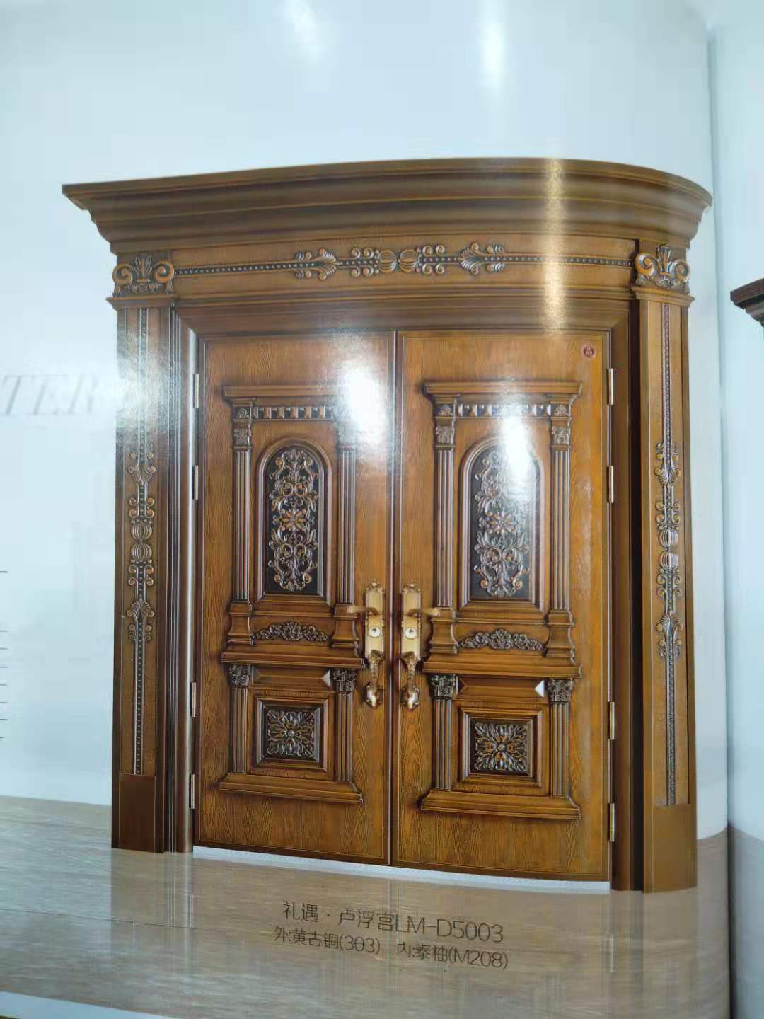 Denot secure entry into the household double door fingerprint lock security door primary and secondary single door Louvre home security door