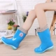 Giày đi mưa nữ Giày cao ủng đi mưa chống nước giày chống trượt cho người lớn đế dày cộng với giày cao su cotton ấm áp cộng với giày nhựa nhung