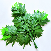 Simulation bamboo leaves fake bamboo leaves bamboo branches pastoral plastic fake leaves small bamboo bamboo green leaves decorative plants green plants