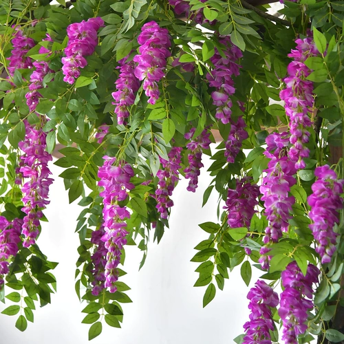 Симуляция глицерия цветочное зеленое растение ложное цветочное коридор кортеж -разместить декоративную виноградную лозу либо лозы, пластиковые цветы