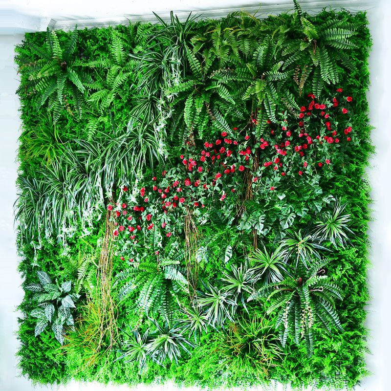 Simulation Lawn Green Planting Wall Plant Background Wall Balcony Sheltering Fake Flowers Decoration Turf Plastic Wall Door Head Room