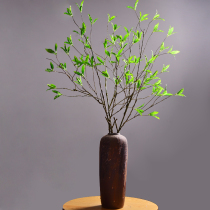 Simulation of Japanese hanging bell branches and leaves Living room decoration ornaments Horse drunk wood green leaves fake leaves dried flowers plant green plant