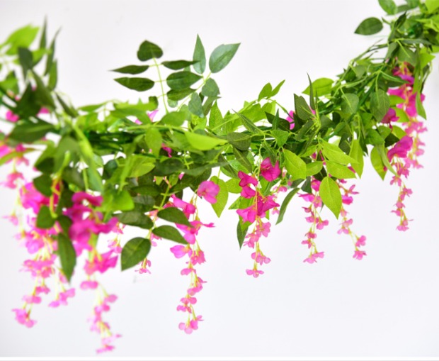 Mô phỏng Wisteria Hoa Chuỗi Hoa Trang trí Mây Hoa nhân tạo Vine Vine Hoa Hoa Bar Điều hòa nhiệt độ Nhà máy Ống treo trong nhà Hoa - Hoa nhân tạo / Cây / Trái cây hoa nhựa treo tường