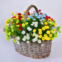 Living room bedroom interior simulation flower decoration flower ornaments Home dining table tea table decoration fake flowers Plastic flowers small daisies