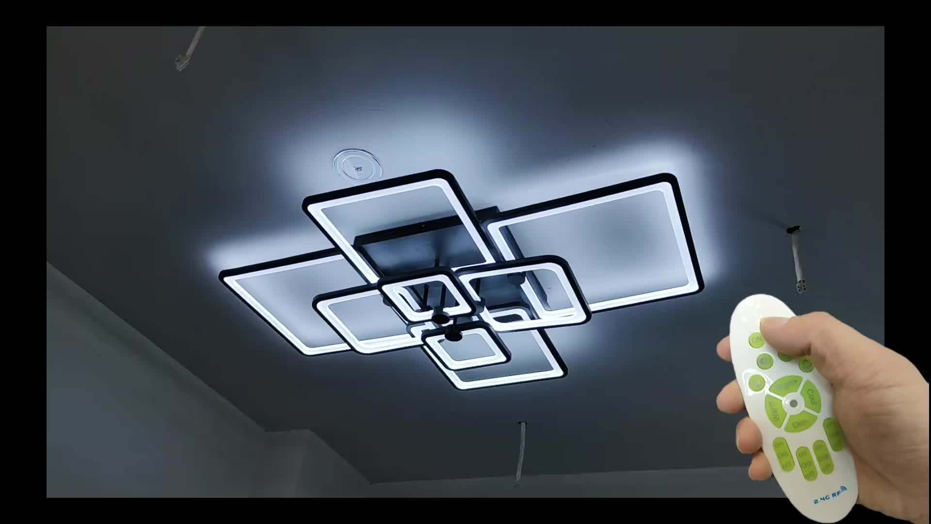 Modern Led Ceiling Light,Dimmable Modern 120w White Flush Mount Ceiling