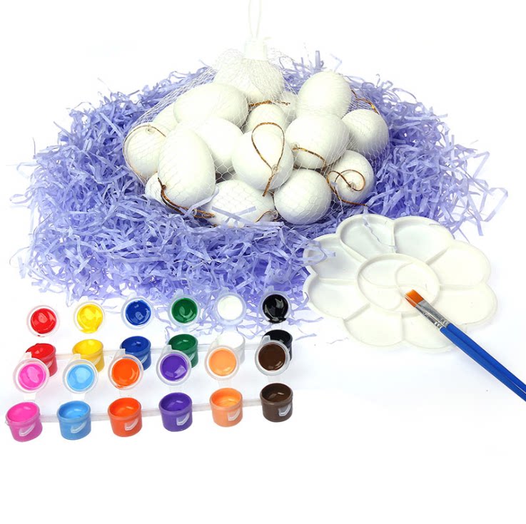 Mold painted Easter egg simulation goose eggshell graffiti painting diy hand-painted egg children's plastic painting