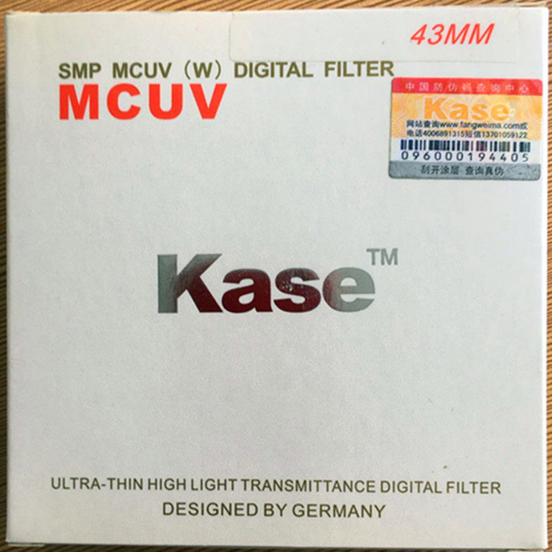 KASE card color ultra-thin high light transmission UV clear 58MM 58MM 46MM 43MM 49MM