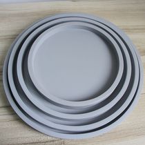 Round plastic flower pot tray waterproof and leak-proof water-receiving base large-size micro-landscape platform outdoor gray without wheel black