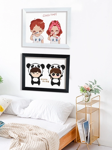 Cross -Stitch маленькие детали 2022 Новые модели Отправить парня пара симпатичная украшение самостоятельно простая линейная вышивка ручной работы