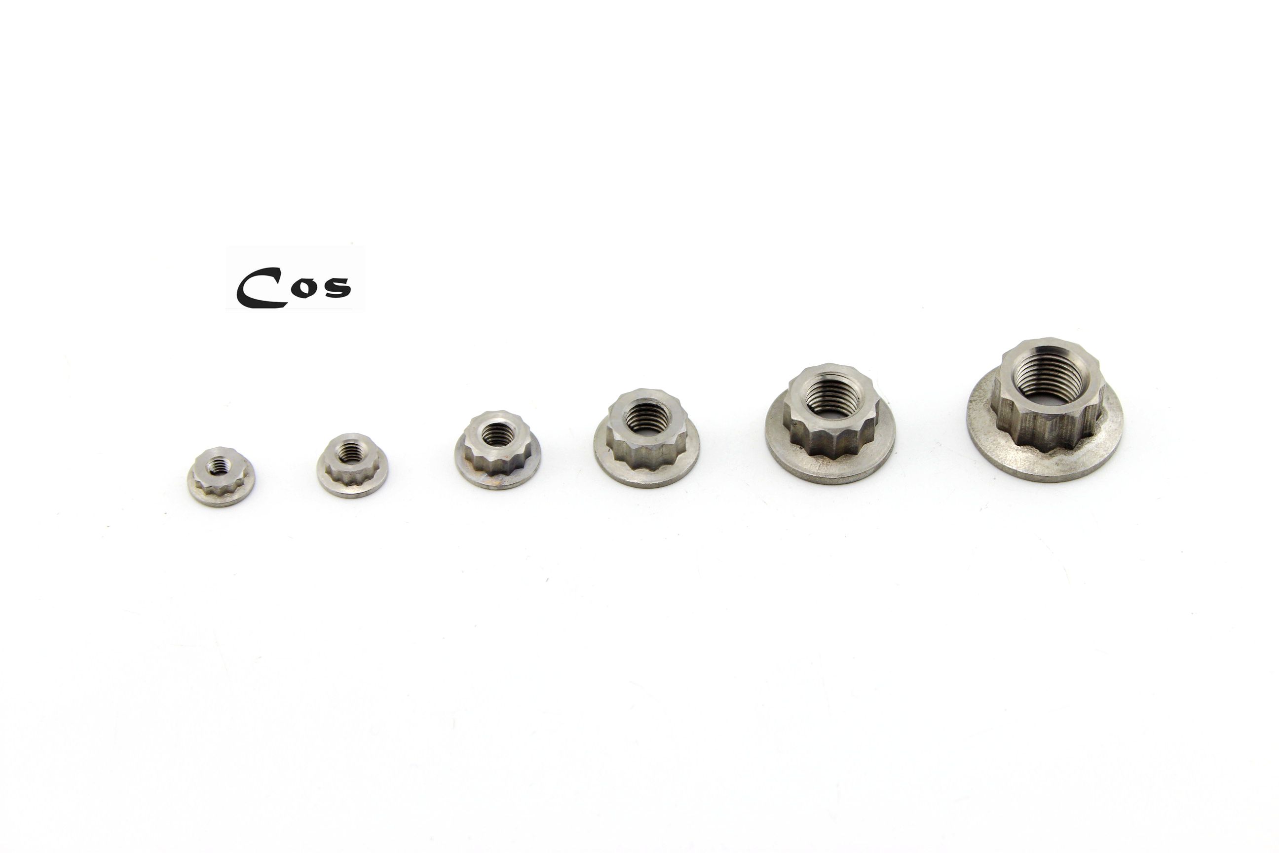 Cos Ti titanium alloy nut M10X1 25 outside 12 angle