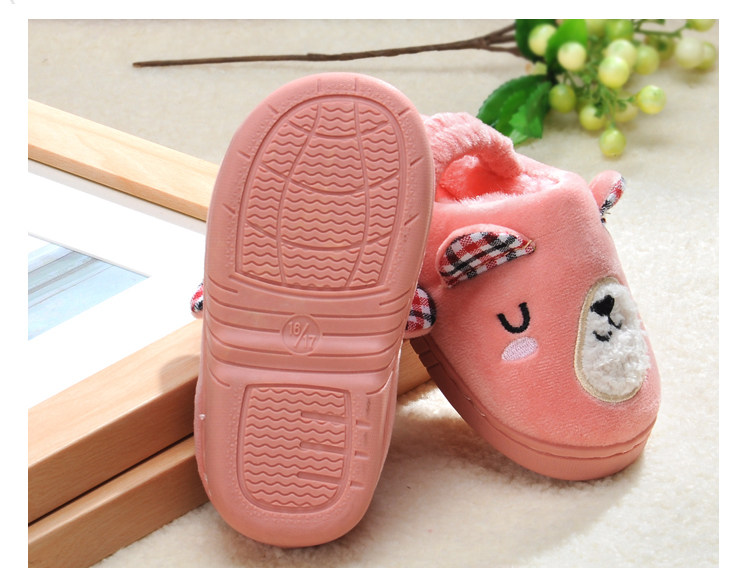 Pantoufles enfants en suède pour hiver - semelle plastique - Ref 987282 Image 29