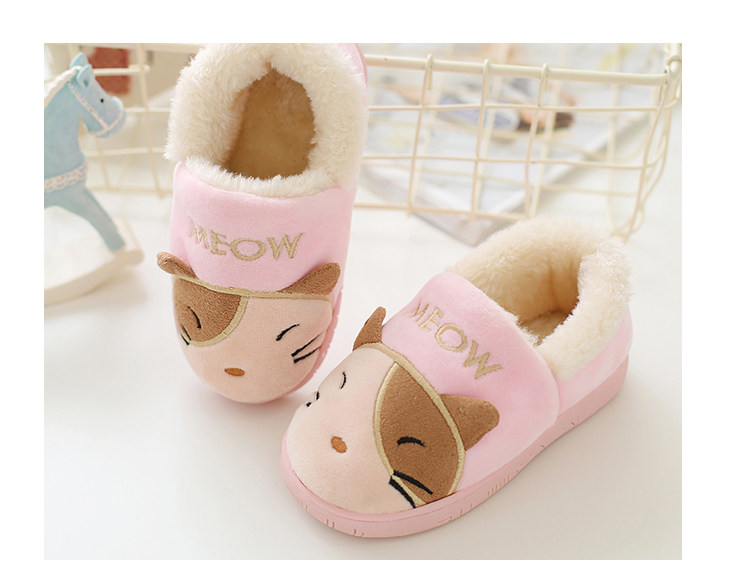 Pantoufles enfants en suède pour hiver - semelle plastique - Ref 1018252 Image 26