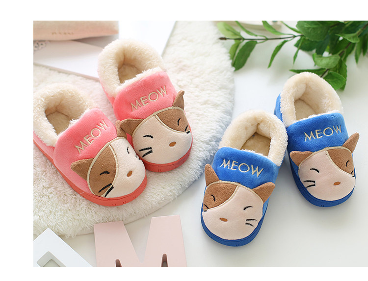 Pantoufles enfants en suède pour hiver - semelle plastique - Ref 1018252 Image 27