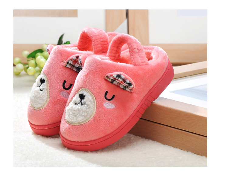 Pantoufles enfants en suède pour hiver - semelle plastique - Ref 987282 Image 23