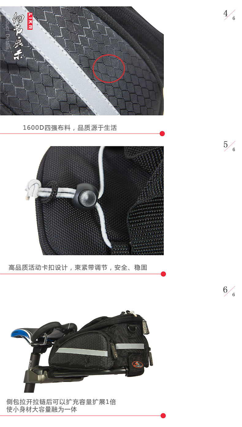 Sacoche pour vélo mixte EASYDO - Ref 2215453 Image 15